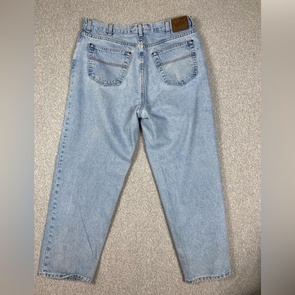 Vintage 90’s Structure jeans baggy fit tapered leg 38x30 light wash all cotton - Picture 5 of 13